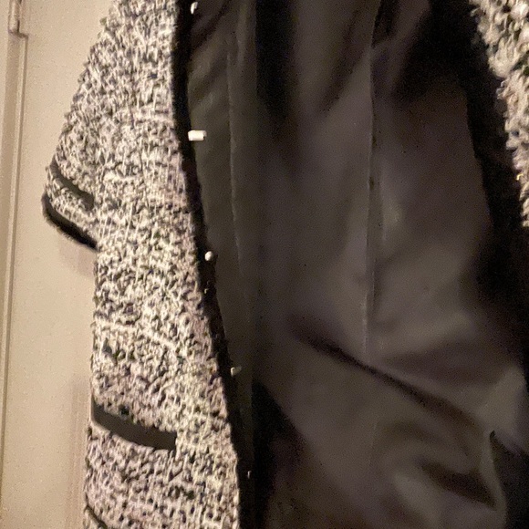 McGinn Kitty Short Sleeve Black Tweed Jacket in Size 4 - Picture 7 of 11
